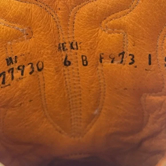 Frye Lilly Short Tan Leather Western Boots Womens 6B Inlay Detail Boho Festival - Picture 12 of 12